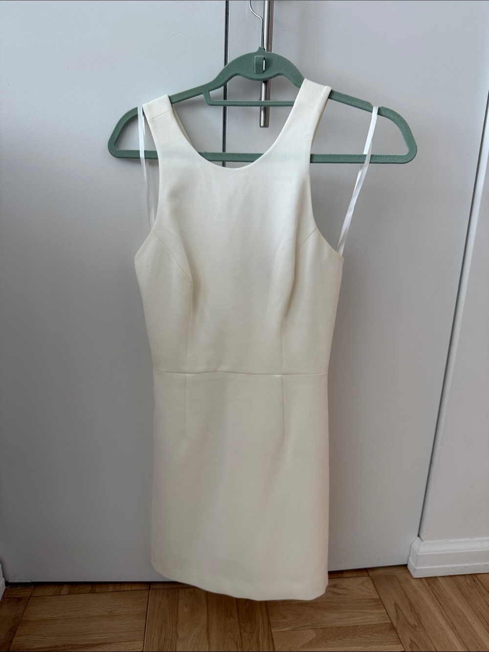 French Connection Cream Mini Dress with round Neck